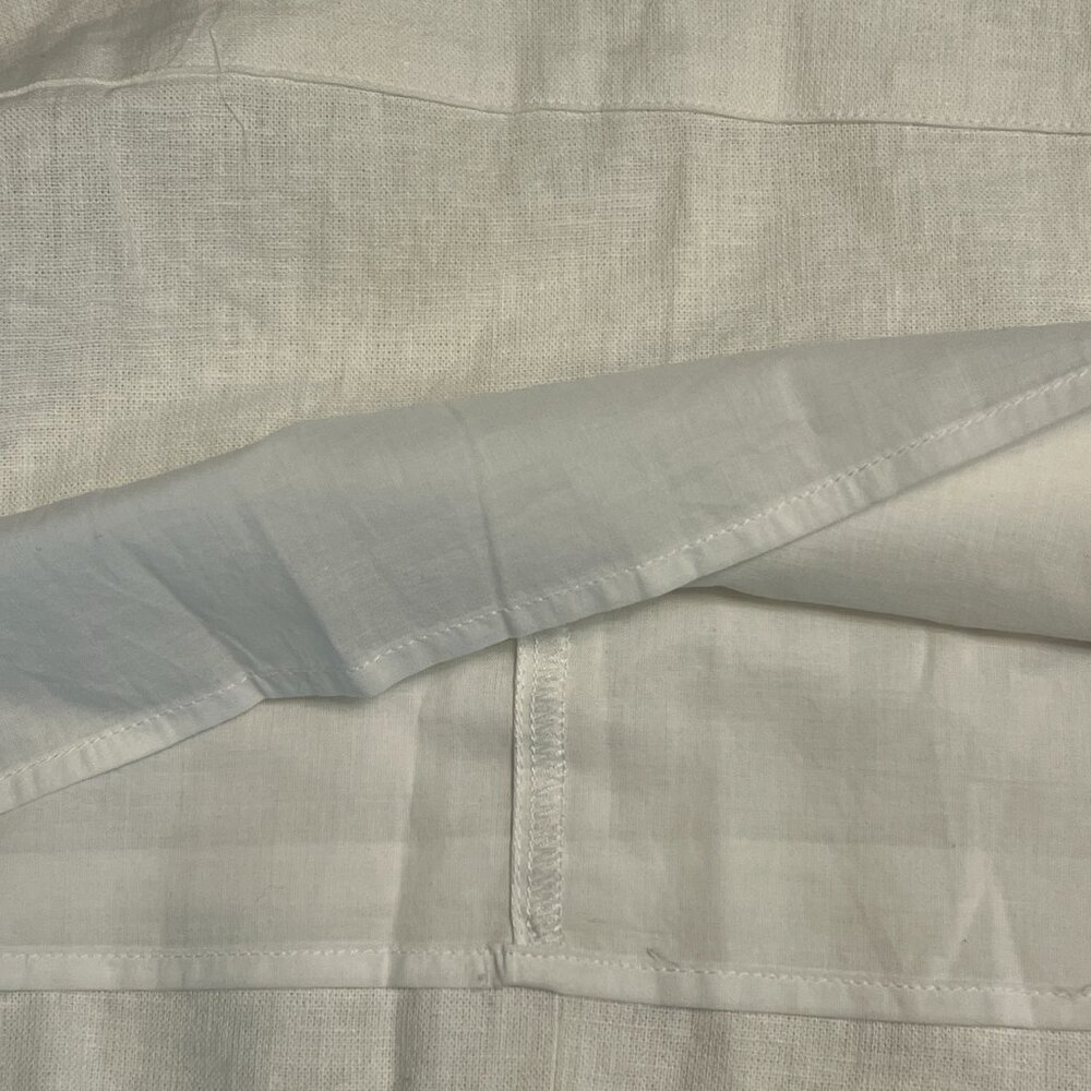 Abercrombie & Fitch Women's A-Line Dress White Linen Sleeveless Size M Pockets - Picture 10 of 10